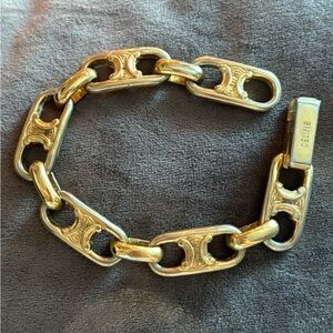 Celine Gold-Tone Link Bracelet